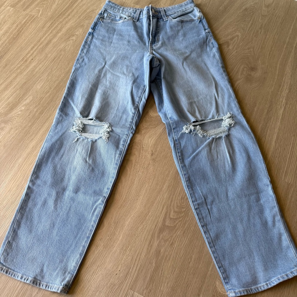 Light Blue Distressed Jeans